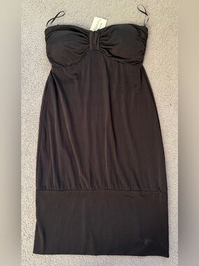 New NWT Vintage Guess 90s Y2K Strapless stretch Black Women’s Dress M medium